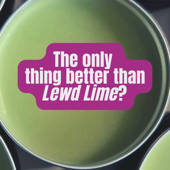 the only thing better than lewd lime? layering it with Gropeabble! Unexpected check. Positively bingeworthy check check. video shows b-roll of perfume tins laid out