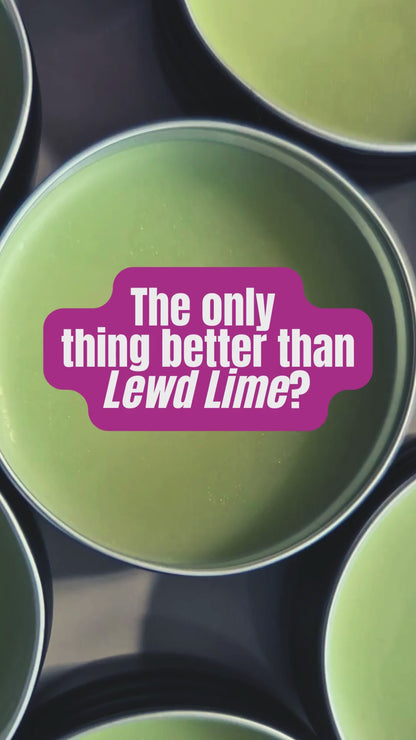 the only thing better than lewd lime? layering it with Gropeabble! Unexpected check. Positively bingeworthy check check. video shows b-roll of perfume tins laid out