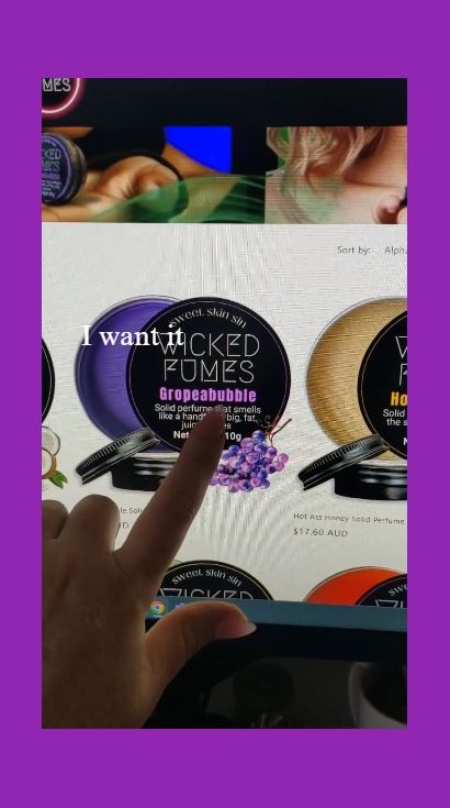 Video showing how to blend two fruity solid perfumes together. Grape scented and strawberry fragrance. grape perfume